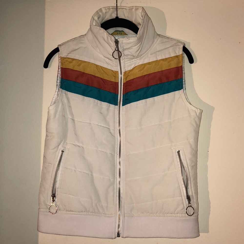 TNT Vintage White/Striped Vest